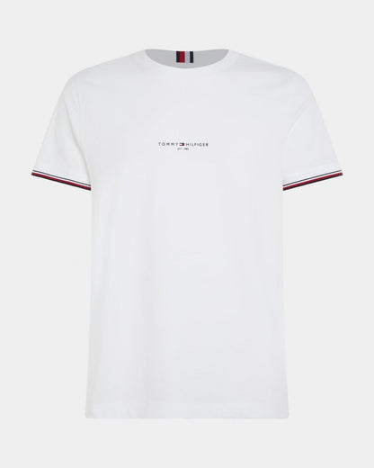 Tommy Hilfiger Tommy Logo Tipped Mens T-Shirt - White