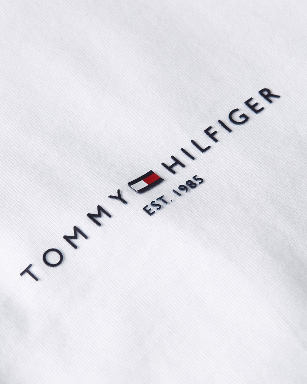 Tommy Hilfiger Tommy Logo Tipped Mens T-Shirt - White