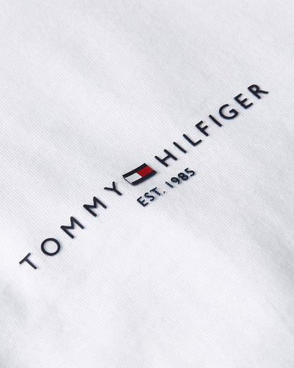 Tommy Hilfiger Tommy Logo Tipped Mens T-Shirt - White