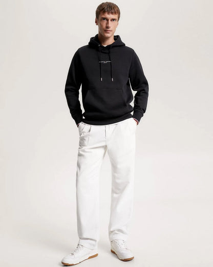Tommy Hilfiger Tommy Logo Tipped Mens Hoodie - Black