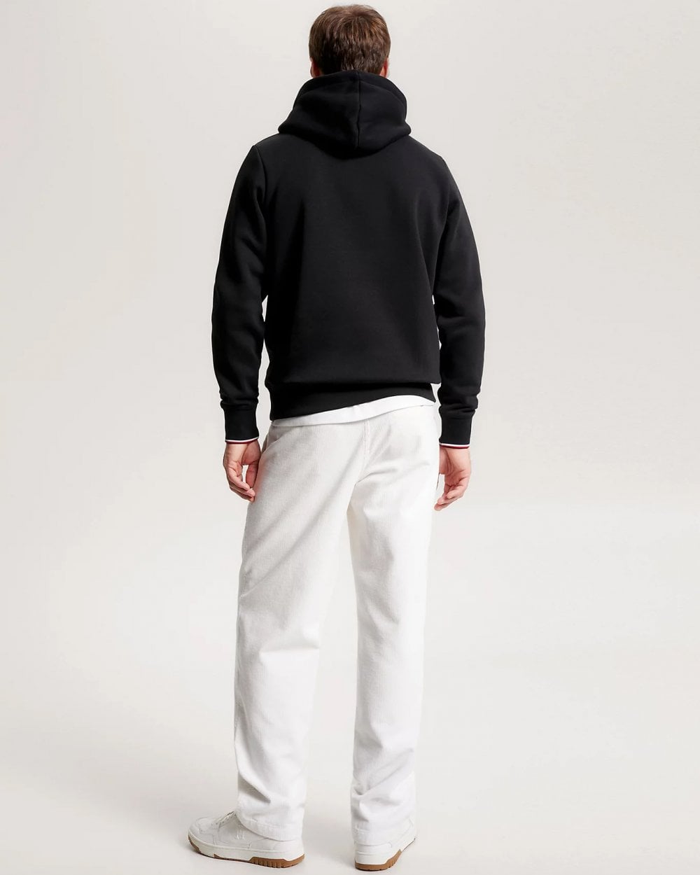 Tommy Hilfiger Tommy Logo Tipped Mens Hoodie - Black