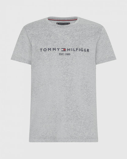 Tommy Hilfiger Mens Core Tommy Logo Tee - Cloud Heather