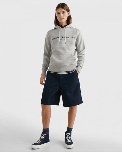 Tommy Hilfiger Mens Core Tommy Logo Hoodie - Cloud Heather