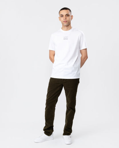 Armani Exchange Mens AX Outline Logo T-Shirt - White