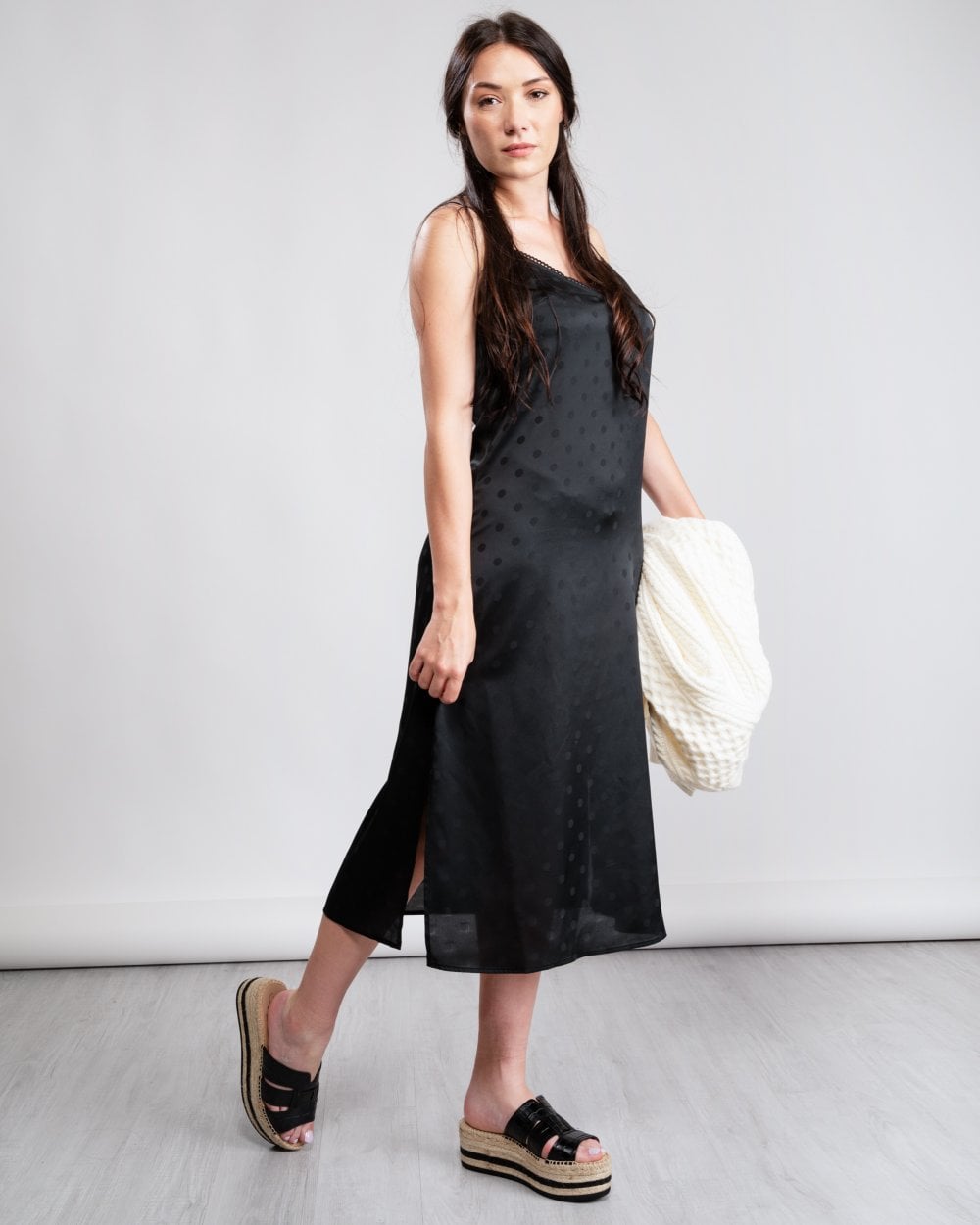 Tommy Hilfiger Polka Dot Slim Fit Womens Slip Dress