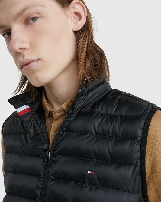 Tommy Hilfiger Core Packable Mens Circular Gilet - Black