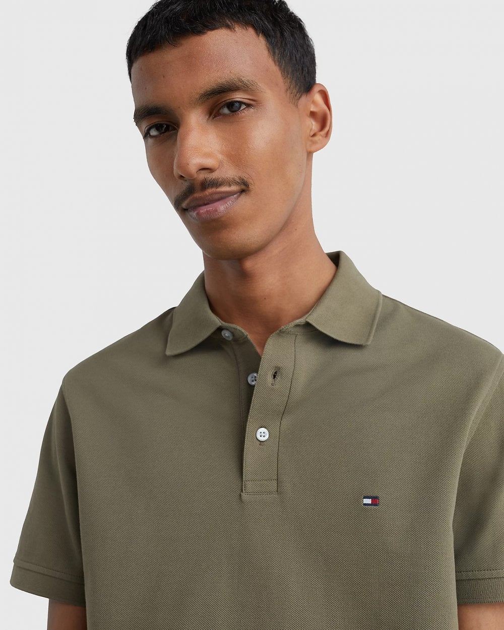 Tommy Hilfiger Core 1985 Slim Mens Polo Shirt - Faded Military