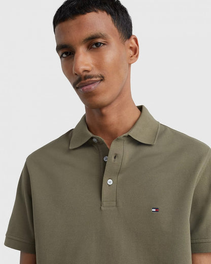 Tommy Hilfiger Core 1985 Slim Mens Polo Shirt - Faded Military