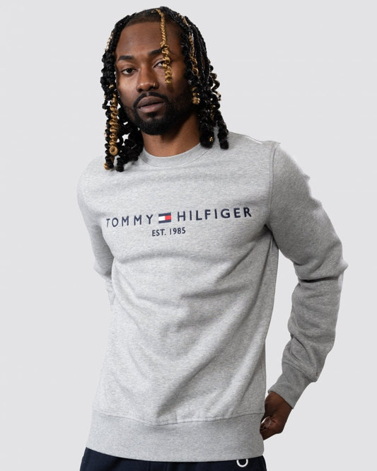 Tommy Hilfiger Tommy Logo Mens Sweatshirt - Light Grey Heather