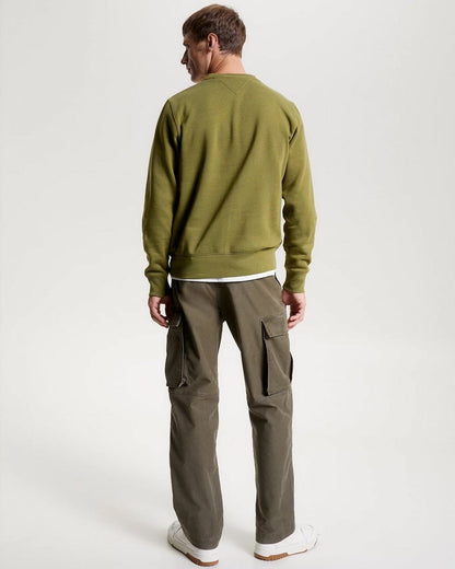 Tommy Hilfiger Tommy Logo Mens Sweatshirt - Putting Green