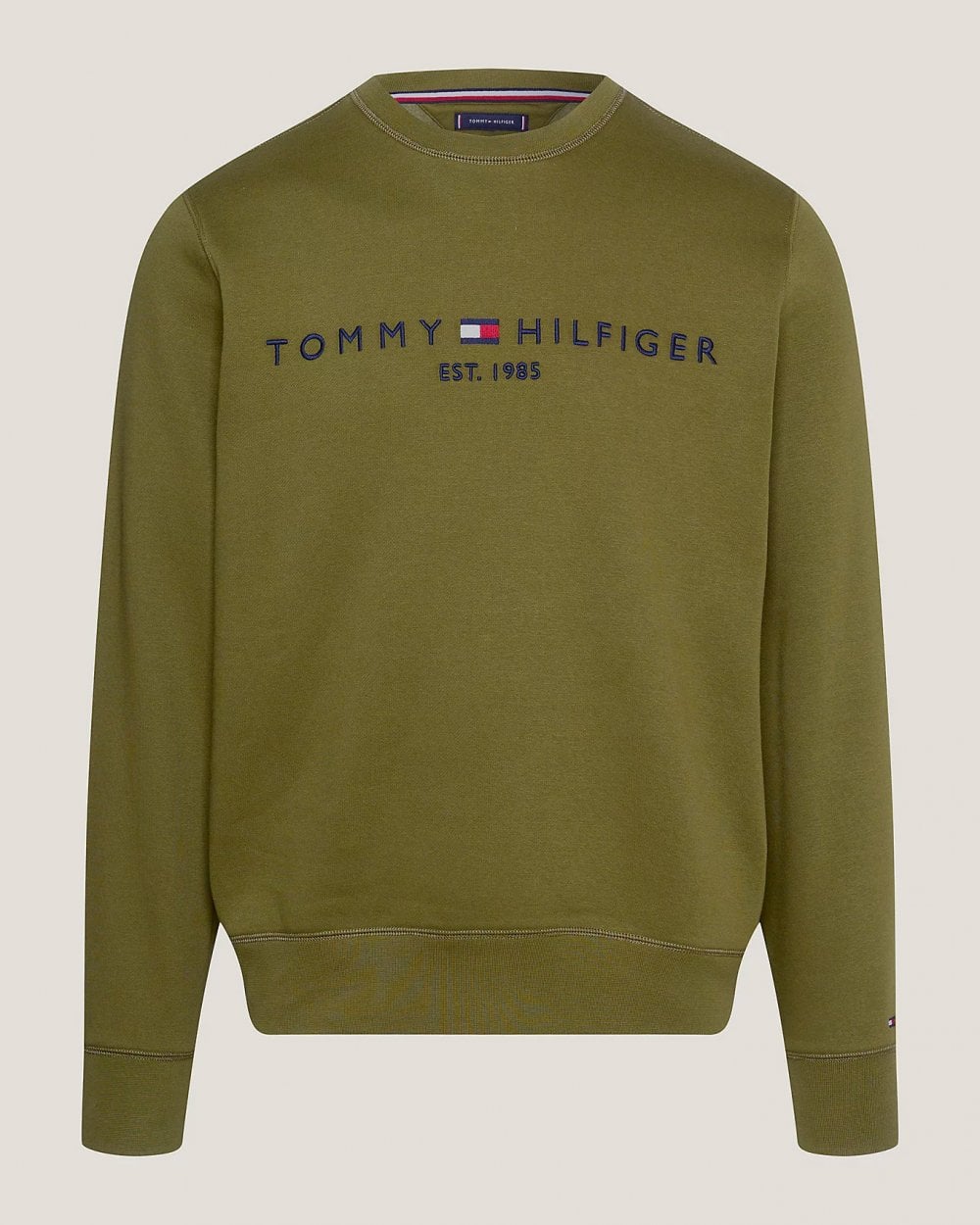 Tommy Hilfiger Tommy Logo Mens Sweatshirt - Putting Green