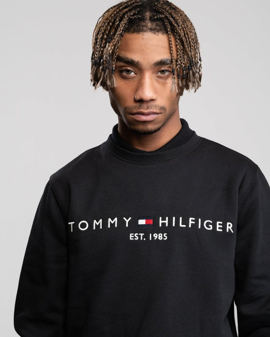 Tommy Hilfiger Tommy Logo Mens Sweatshirt - Black