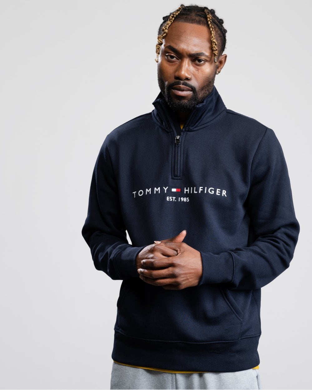Tommy Hilfiger Tommy Logo Mockneck Mens Sweatshirt