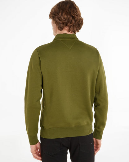 Tommy Hilfiger Tommy Logo Mockneck Mens Sweatshirt - Putting Green