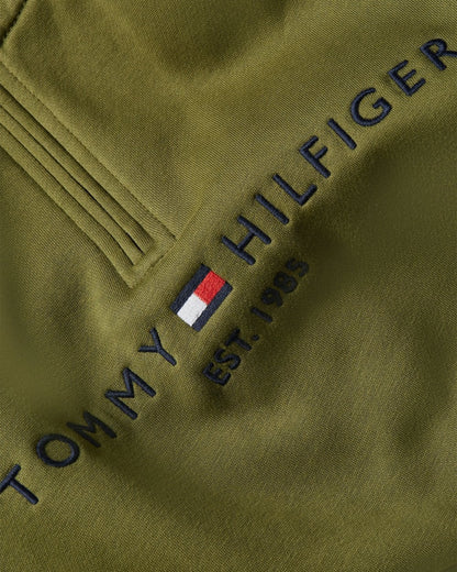 Tommy Hilfiger Tommy Logo Mockneck Mens Sweatshirt - Putting Green