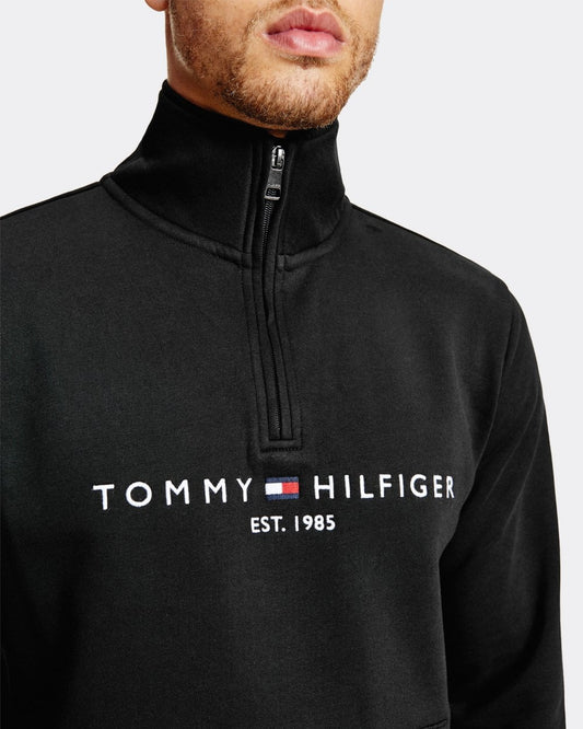 Tommy Hilfiger Tommy Logo Mockneck Mens Sweatshirt - Black