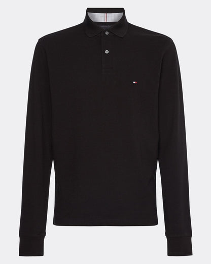 Tommy Hilfiger 1985 Regular Long Sleeve Mens Polo Shirt - Black