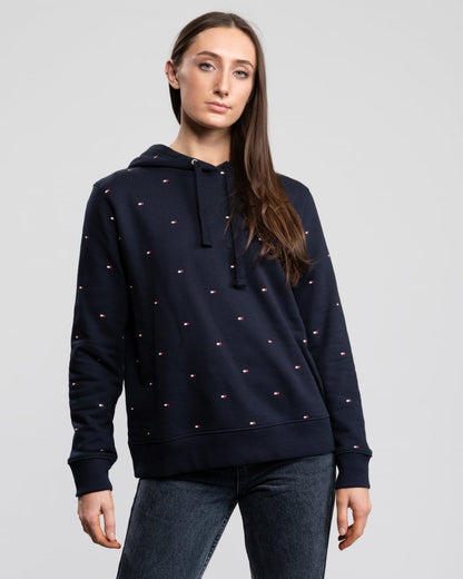 Tommy Hilfiger Womens Flag Print Hoodie