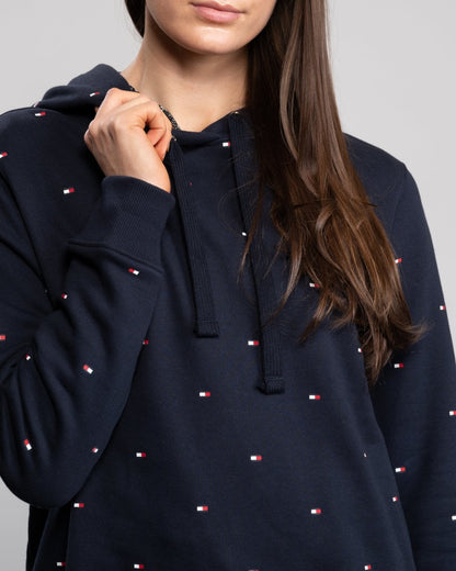 Tommy Hilfiger Womens Flag Print Hoodie