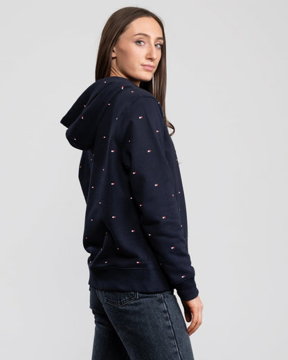 Tommy Hilfiger Womens Flag Print Hoodie