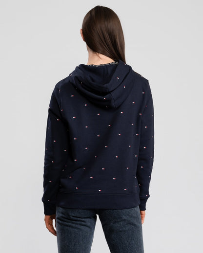 Tommy Hilfiger Womens Flag Print Hoodie