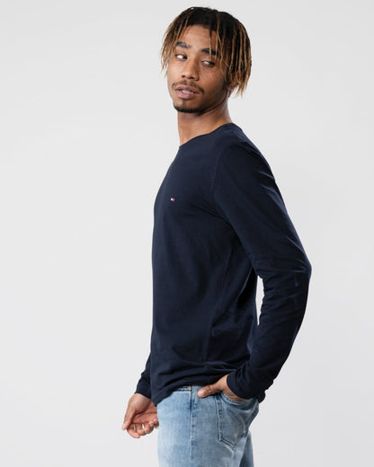 Tommy Hilfiger Stretch Slim Fit Mens Long Sleeve T-Shirt - Desert Sky