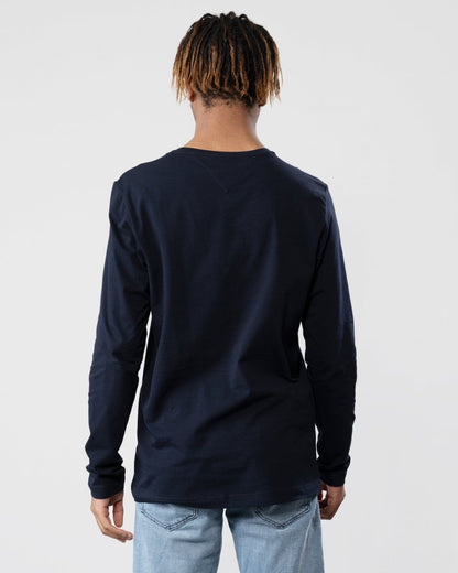 Tommy Hilfiger Stretch Slim Fit Mens Long Sleeve T-Shirt - Desert Sky