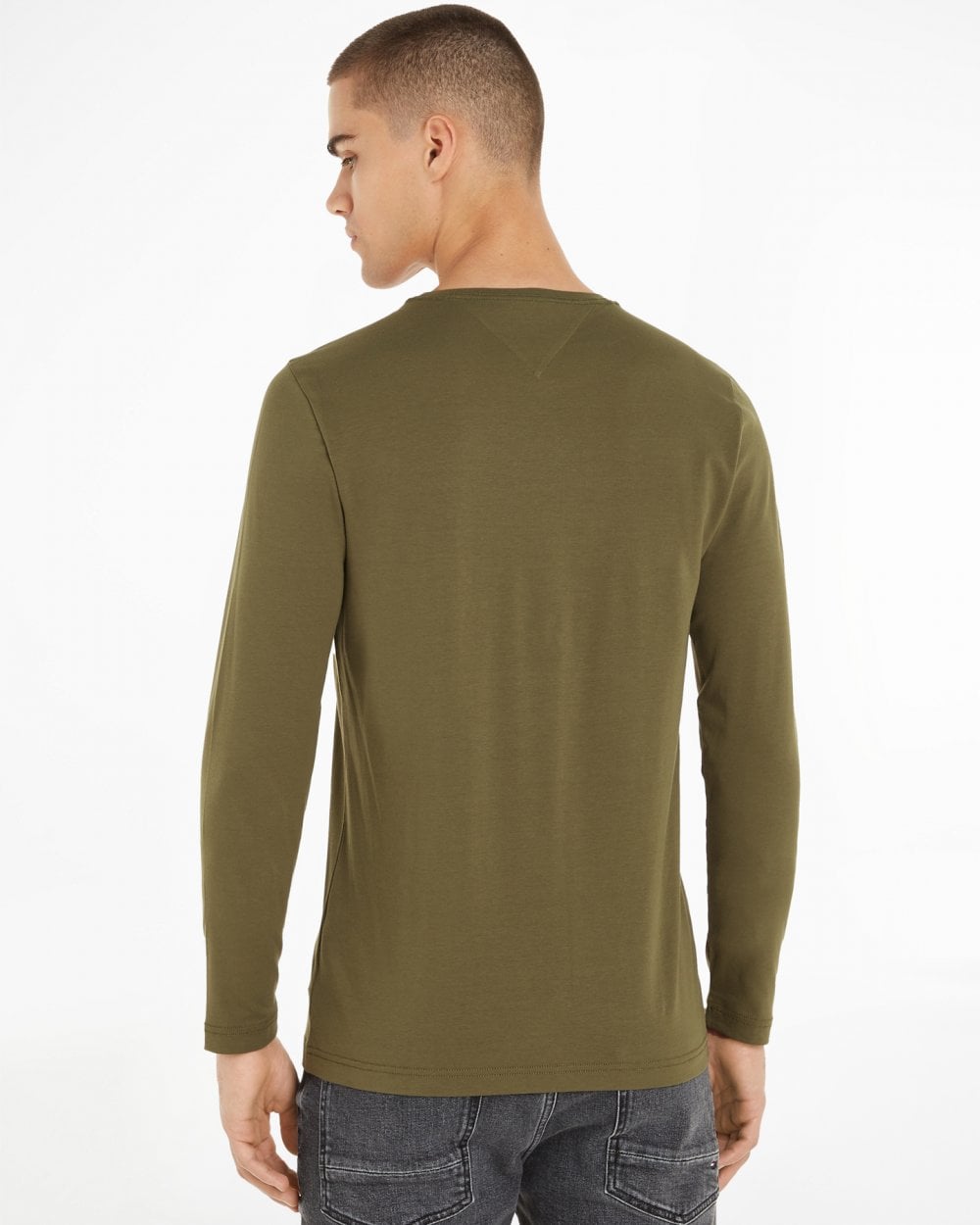 Tommy Hilfiger Stretch Slim Fit Mens Long Sleeve T-Shirt - Putting Green