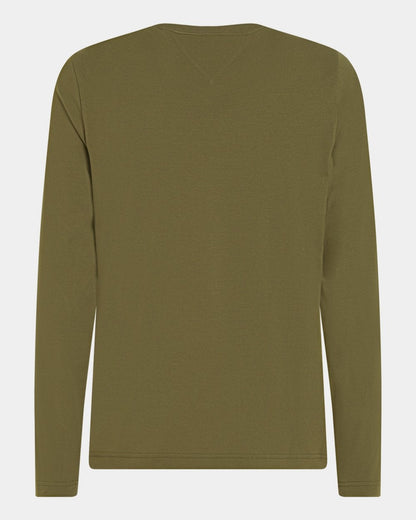 Tommy Hilfiger Stretch Slim Fit Mens Long Sleeve T-Shirt - Putting Green