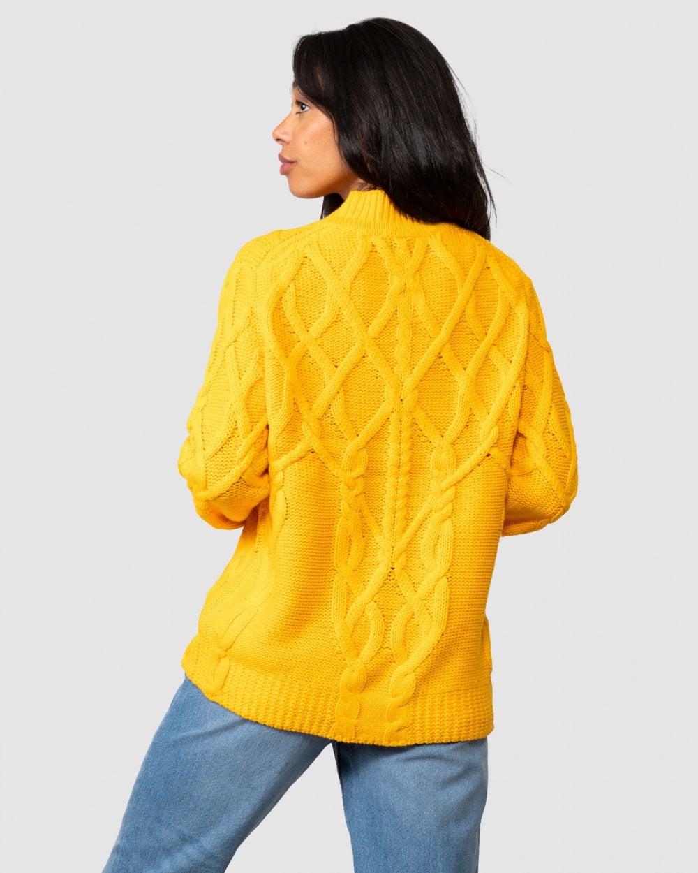 Tommy Hilfiger Relaxed Cable Womens Mockneck Jumper