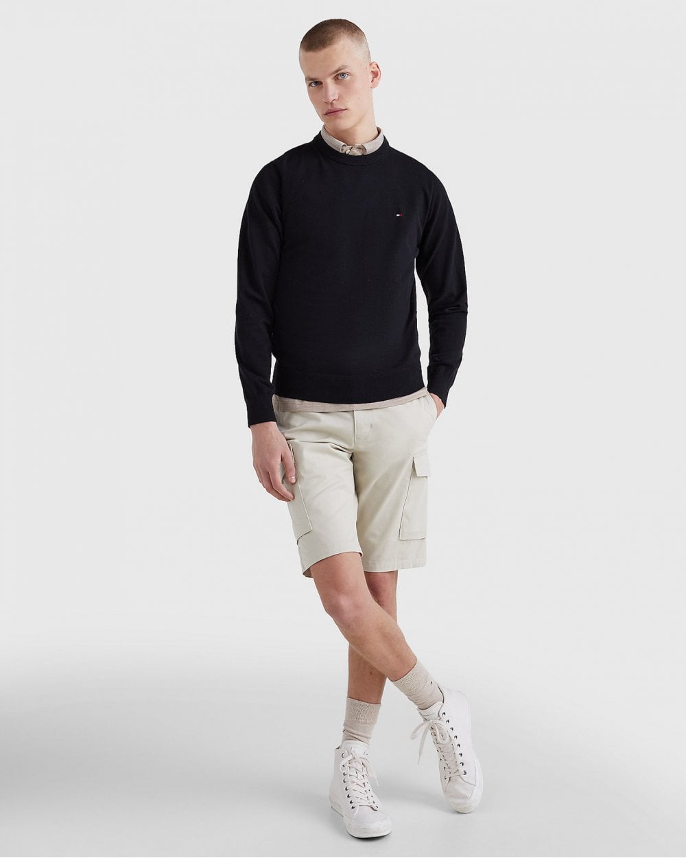 Tommy Hilfiger 1985 Mens Crew Neck Jumper - Black