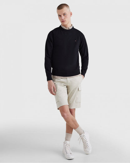 Tommy Hilfiger 1985 Mens Crew Neck Jumper - Black