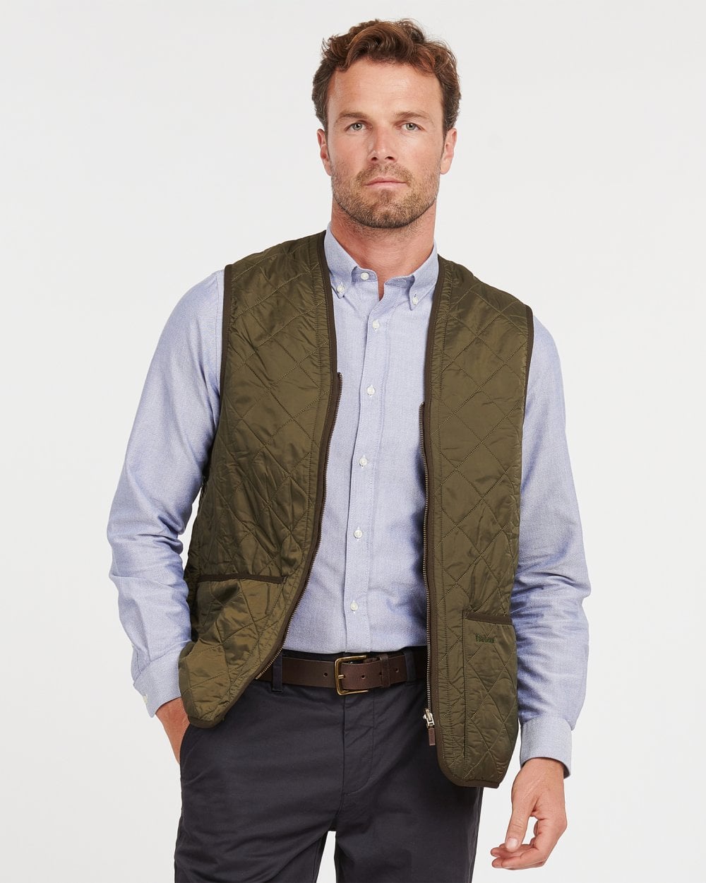 Barbour Polarquilt Mens Waistcoat/Zip-In Liner - Olive
