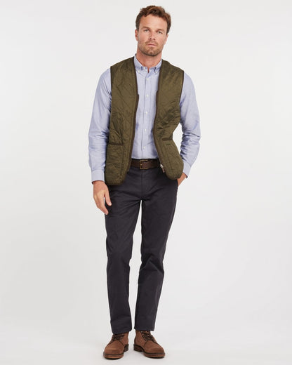 Barbour Polarquilt Mens Waistcoat/Zip-In Liner - Olive