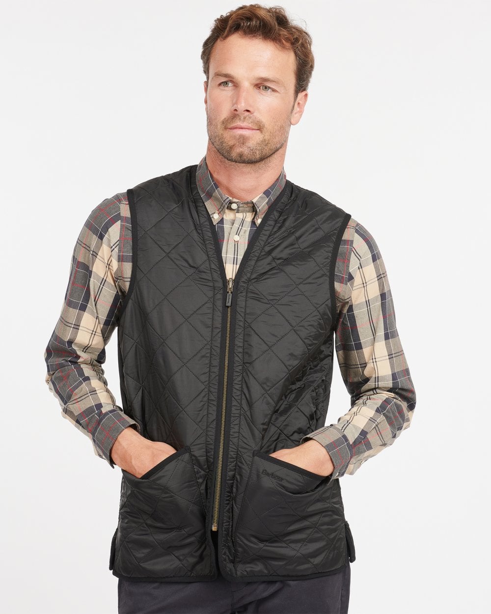 Barbour Polarquilt Mens Waistcoat/Zip-In Liner - Black