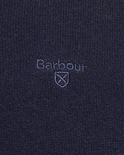 Barbour Essential Lambswool Mens V-Neck Jumper - Navy