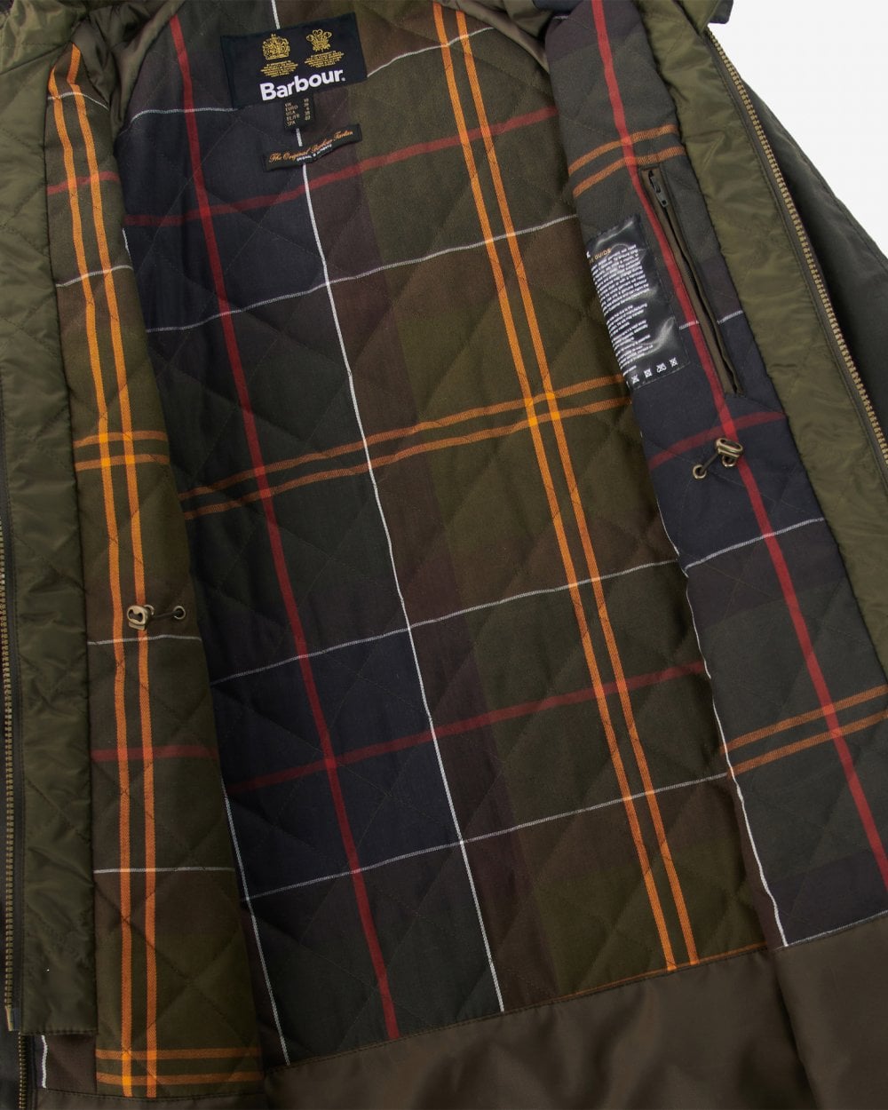 Barbour Long Cannich Womens Wax Jacket - Olive/Classic