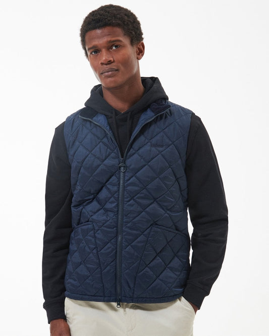 Barbour Monty Mens Gilet - Navy - CHO - Designer Mens Padded Gilets