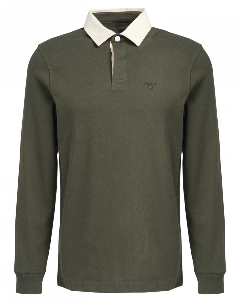Barbour Howtown Mens Long Sleeve Rugby Shirt - Olive