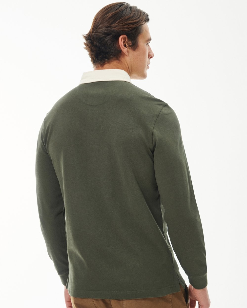 Barbour Howtown Mens Long Sleeve Rugby Shirt - Olive