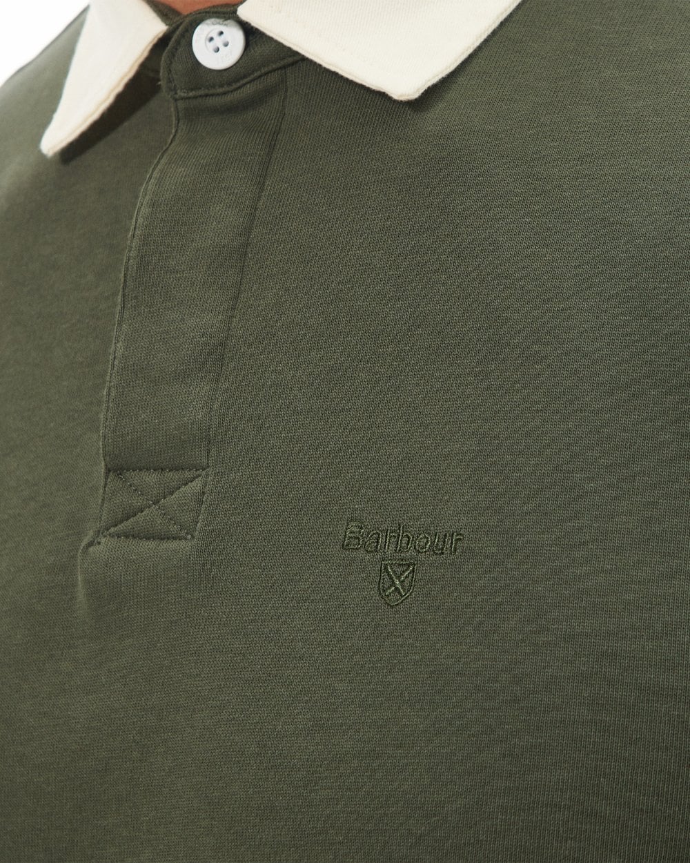 Barbour Howtown Mens Long Sleeve Rugby Shirt - Olive