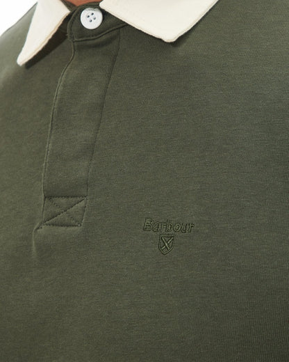 Barbour Howtown Mens Long Sleeve Rugby Shirt - Olive
