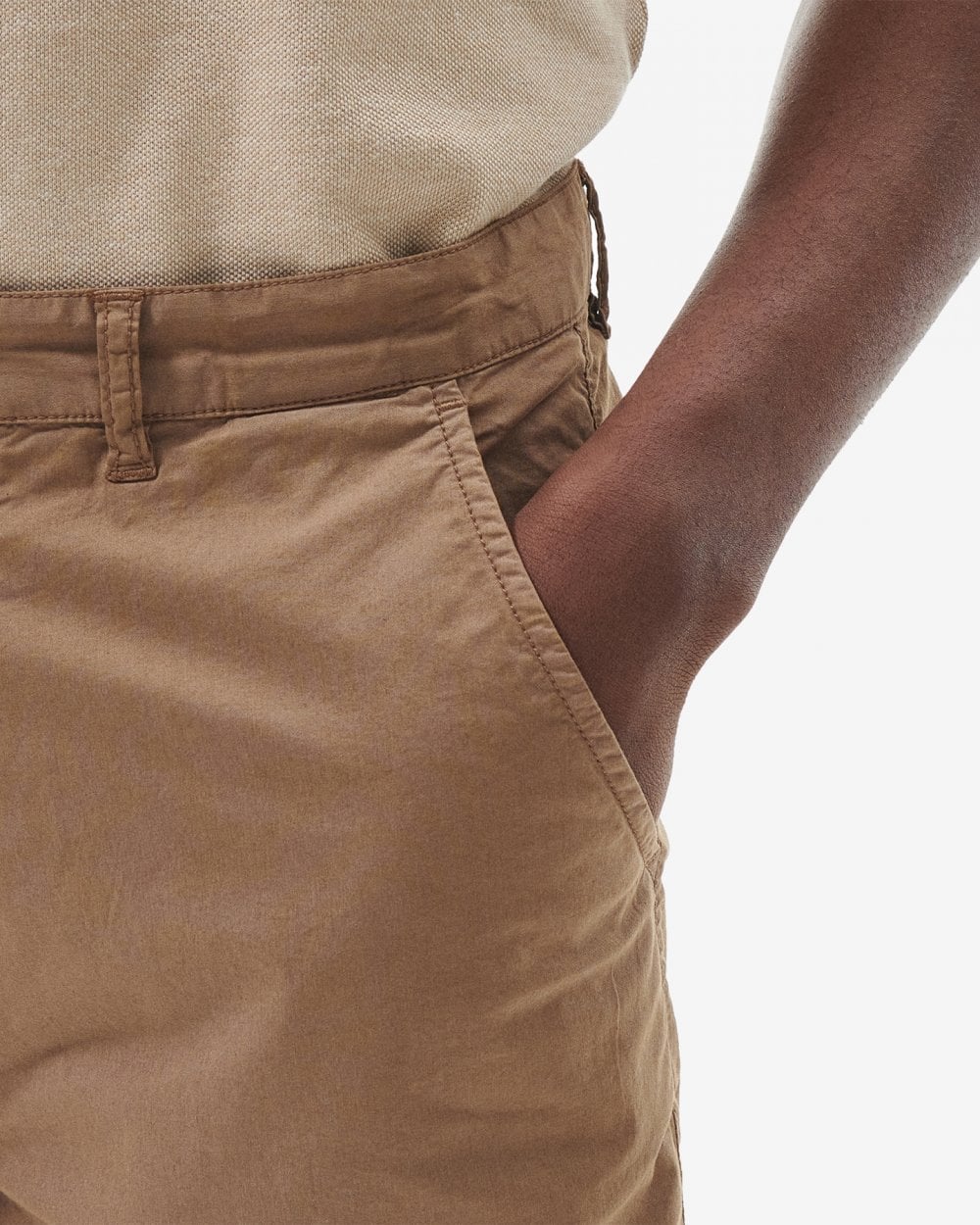 Barbour Corbett Mens Poplin Shorts - Fossil