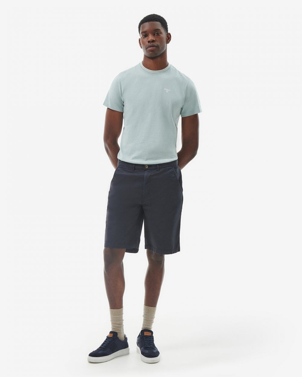 Barbour Corbett Mens Poplin Shorts - Navy