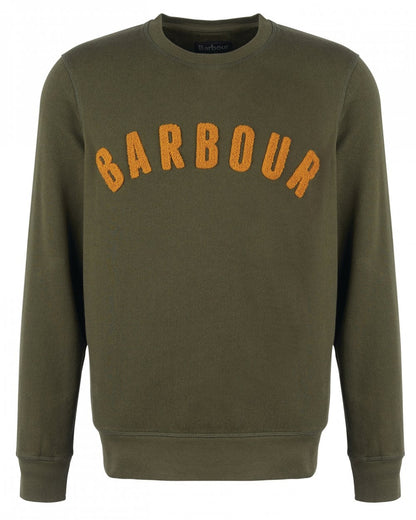 Barbour Prep Logo Crew Mens Sweatshirt - Olive