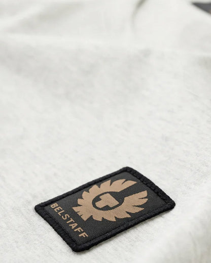 Belstaff Short Sleeved Mens Logo Patch T-Shirt - Old Silver Heather