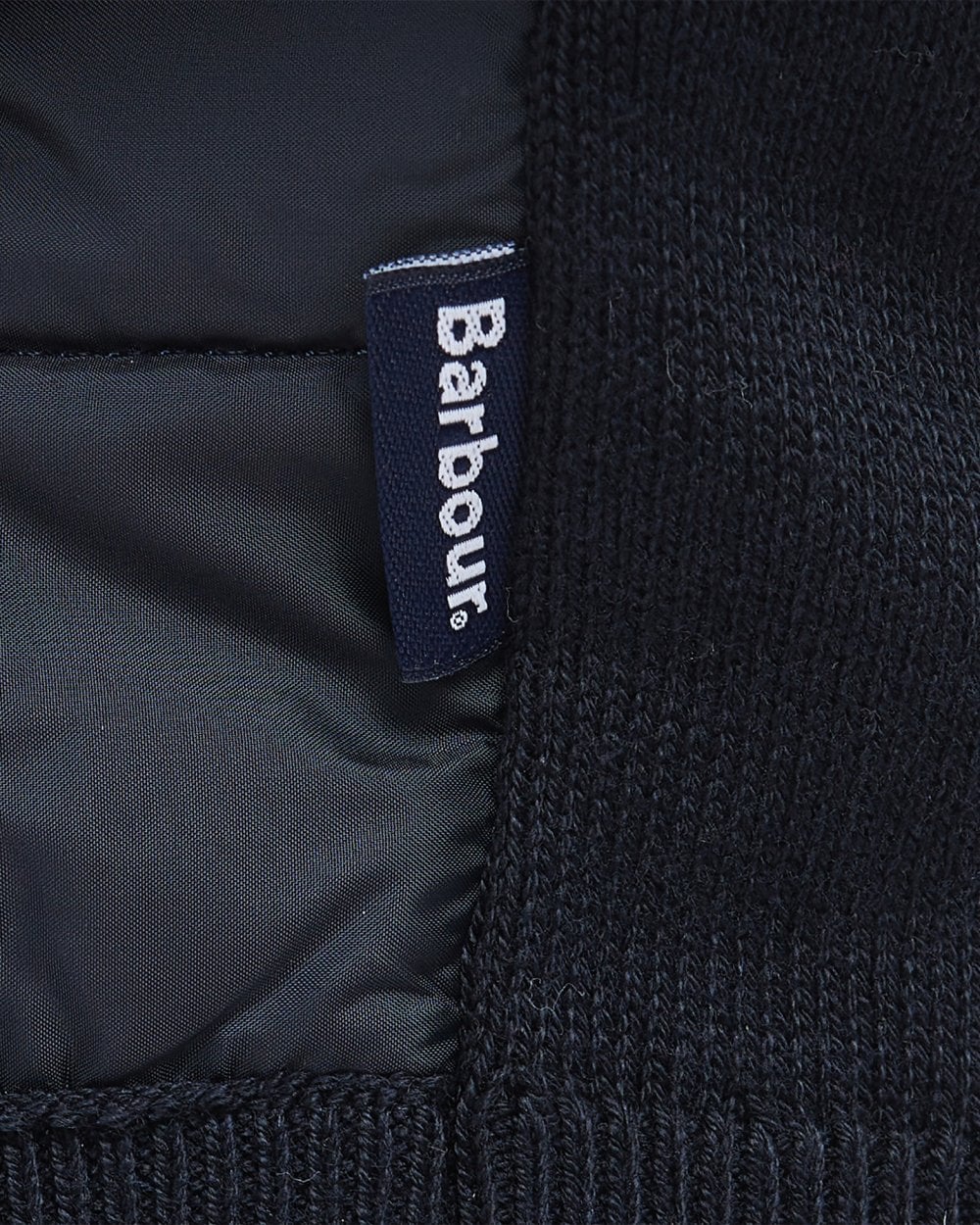 Barbour Carn Baffle Mens Zip Through Sweater - Navy