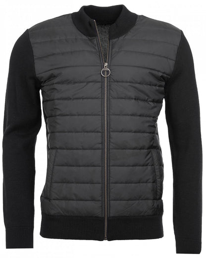 Barbour Carn Baffle Mens Zip Through Sweater - Black