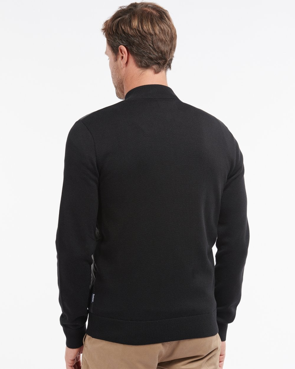 Barbour Carn Baffle Mens Zip Through Sweater - Black