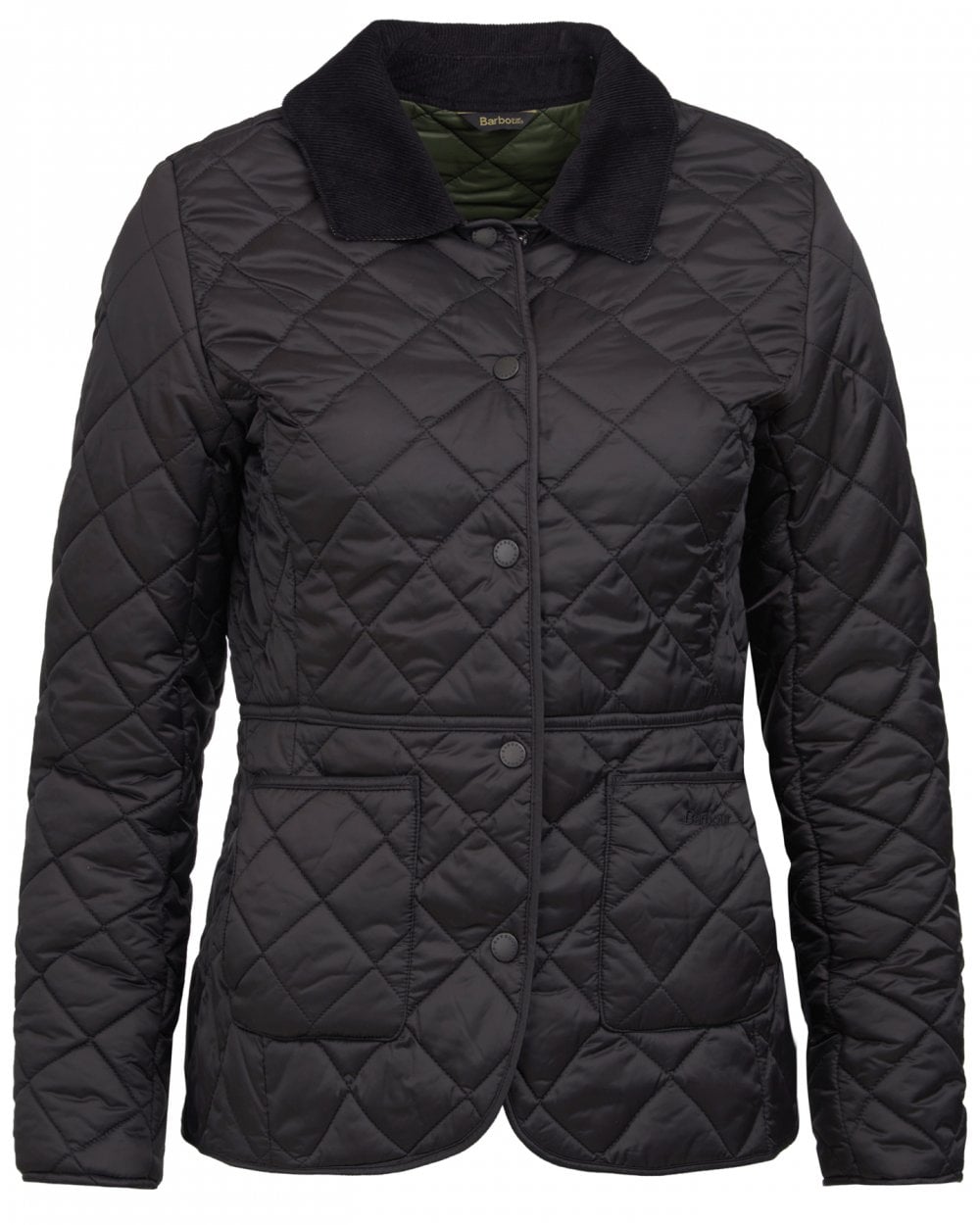 Barbour Deveron Quilted Womens Jacket - Black/Olive